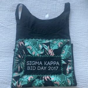 Sigma Kappa Palm Bid Day tank, Size Large